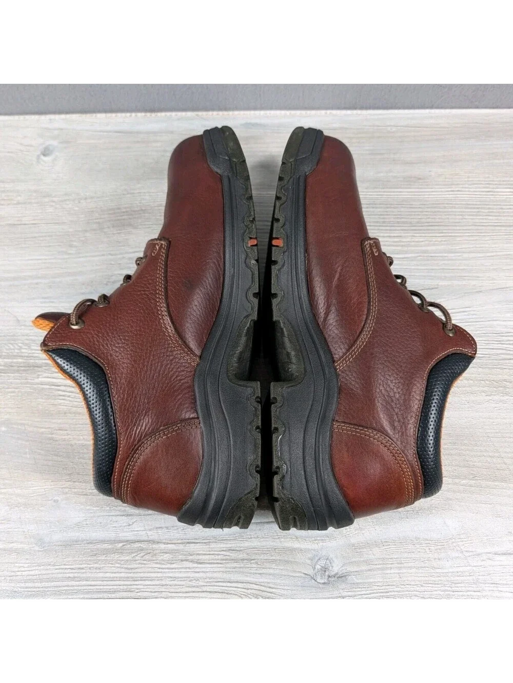 Timberland PRO Mens 13M Brown Steel Toe Work Boots Leather Safety EH Slip Resist